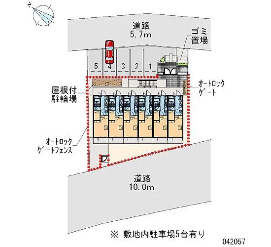 ★手数料０円★川崎市高津区北見方３丁目 月極駐車場